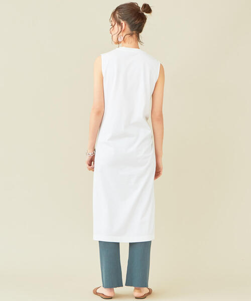 BEAUTY&YOUTH UNITED ARROWS(ビューティーアンドユースユナイテッドアローズ)の「BY∴ コットンツイスト スリットワンピースо(ワンピース・レディース・ダークグレー/イエロー/ホワイト/モカ・FREE)」の6枚目の写真