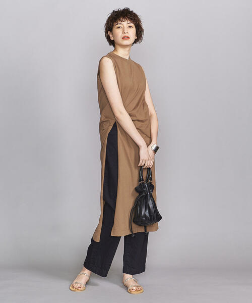 BEAUTY&YOUTH UNITED ARROWS(ビューティーアンドユースユナイテッドアローズ)の「BY∴ コットンツイスト スリットワンピースо(ワンピース・レディース・ダークグレー/イエロー/ホワイト/モカ・FREE)」の18枚目の写真