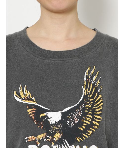 Ungrid（アングリッド）の「イーグルプリントショートTee（Tシャツ/カットソー・レディース・チャコールグレー/オフホワイト・FREE）」の17枚目の写真