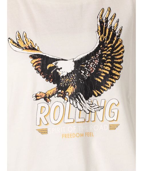 Ungrid（アングリッド）の「イーグルプリントショートTee（Tシャツ/カットソー・レディース・チャコールグレー/オフホワイト・FREE）」の14枚目の写真