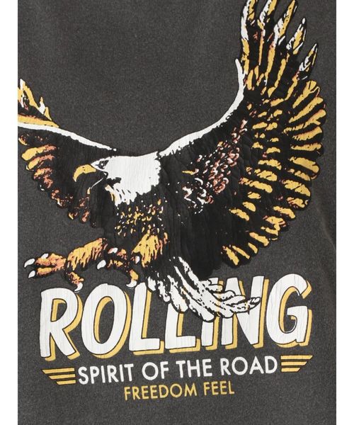 Ungrid（アングリッド）の「イーグルプリントショートTee（Tシャツ/カットソー・レディース・チャコールグレー/オフホワイト・FREE）」の13枚目の写真