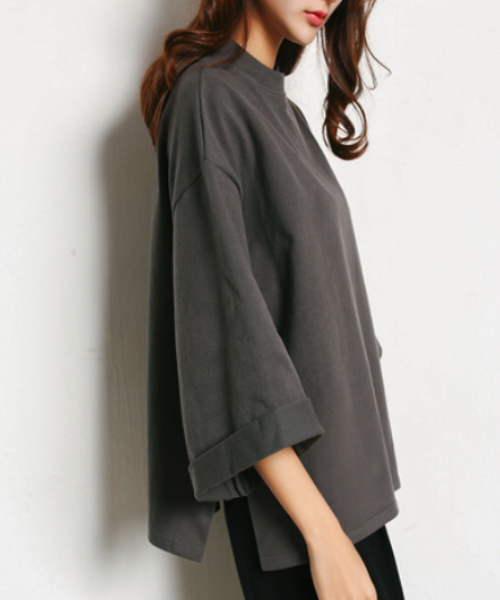 chuclla(チュクラ)の「【chuclla】サイドスリット カットソー chw714(Tシャツ/カットソー・レディース・ホワイト/ピンク/ダークグレー/キャメル・FREE)」の3枚目の写真