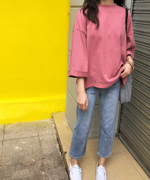 chuclla(チュクラ)の「【chuclla】サイドスリット カットソー chw714(Tシャツ/カットソー・レディース・ホワイト/ピンク/ダークグレー/キャメル・FREE)」の19枚目の写真