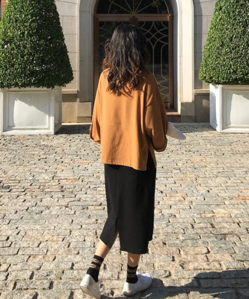 chuclla(チュクラ)の「【chuclla】サイドスリット カットソー chw714(Tシャツ/カットソー・レディース・ホワイト/ピンク/ダークグレー/キャメル・FREE)」の8枚目の写真