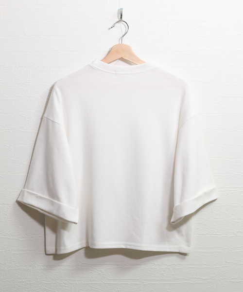 chuclla(チュクラ)の「【chuclla】サイドスリット カットソー chw714(Tシャツ/カットソー・レディース・ホワイト/ピンク/ダークグレー/キャメル・FREE)」の7枚目の写真