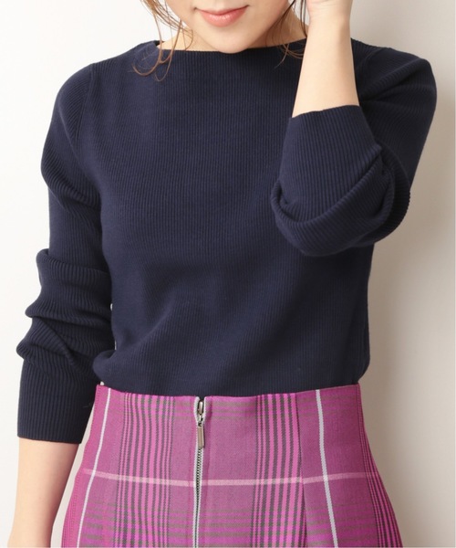 2017AW【新品】La TOTALITE◇VISPO ボートリブプルオーバー◇ セール】VISPOボートリブプルオーバー【手洗い可能】◇（ニット