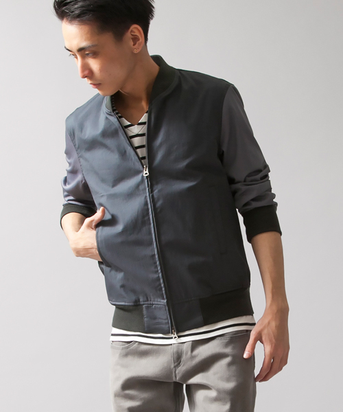 MONKEY TIME（モンキータイム）の「MT∴ コットン/ナイロン ジップ ブルゾン§（ブルゾン・メンズ・ダークグレー/ネイビー・MEDIUM/LARGE/X-LARGE/SMALL）」の16枚目の写真