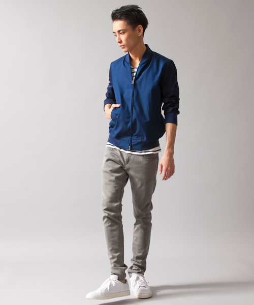 MONKEY TIME（モンキータイム）の「MT∴ コットン/ナイロン ジップ ブルゾン§（ブルゾン・メンズ・ダークグレー/ネイビー・MEDIUM/LARGE/X-LARGE/SMALL）」の11枚目の写真