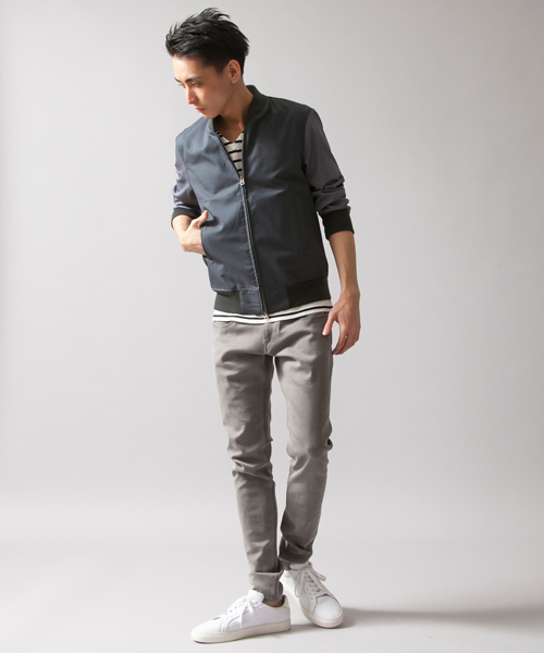 MONKEY TIME（モンキータイム）の「MT∴ コットン/ナイロン ジップ ブルゾン§（ブルゾン・メンズ・ダークグレー/ネイビー・MEDIUM/LARGE/X-LARGE/SMALL）」の12枚目の写真