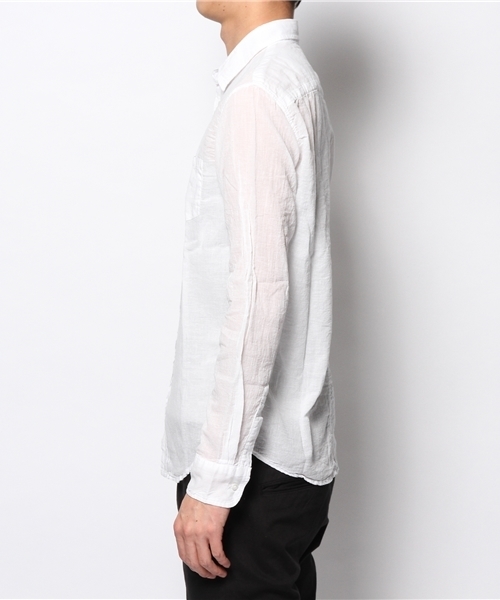The SAZABY LEAGUE SELECT（ザサザビーリーグセレクト）の「【表示禁止＞要確認】Frank&Eileen LUKE/COTTON VOILE（シャツ/ブラウス・メンズ・チャコールグレー/ホワイト/アイボリー/ブラック・XX-SMALL/X-SMALL/SMALL/MEDIUM）」の7枚目の写真