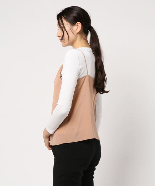 IENA LA BOUCLE(イエナラブークル)の「IENA LA BOUCLE シルクデシンキャミソール◆(キャミソール・レディース・ベージュ/グリーン・FREE)」の4枚目の写真