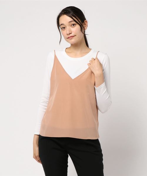 IENA LA BOUCLE(イエナラブークル)の「IENA LA BOUCLE シルクデシンキャミソール◆(キャミソール・レディース・ベージュ/グリーン・FREE)」の5枚目の写真