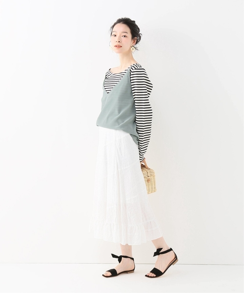 IENA LA BOUCLE(イエナラブークル)の「IENA LA BOUCLE シルクデシンキャミソール◆(キャミソール・レディース・ベージュ/グリーン・FREE)」の6枚目の写真