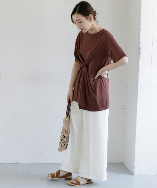 URBAN RESEARCH ROSSO WOMEN(アーバンリサーチ ロッソ)の「フロントタックアシメプルオーバー∴(Tシャツ/カットソー・レディース・チャコールグレー/ブラウン/グレー系その他・FREE)」の7枚目の写真