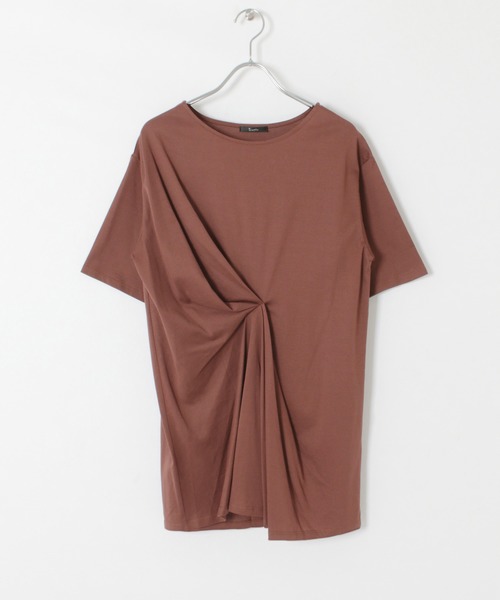 URBAN RESEARCH ROSSO WOMEN(アーバンリサーチ ロッソ)の「フロントタックアシメプルオーバー∴(Tシャツ/カットソー・レディース・チャコールグレー/ブラウン/グレー系その他・FREE)」の4枚目の写真