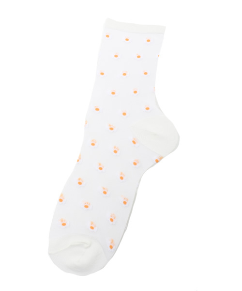 WEGO（ウィゴー）の「WEGO/フラワーシースルーソックス（ソックス/靴下・レディース・ホワイト/サックスブルー/ピンク・FREE）」の2枚目の写真