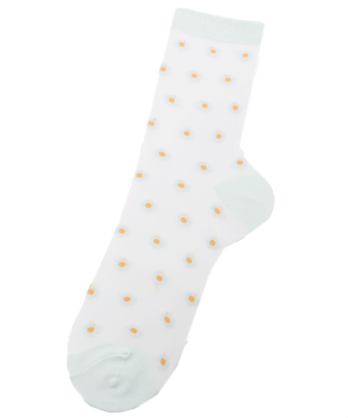 WEGO（ウィゴー）の「WEGO/フラワーシースルーソックス（ソックス/靴下・レディース・ホワイト/サックスブルー/ピンク・FREE）」の3枚目の写真