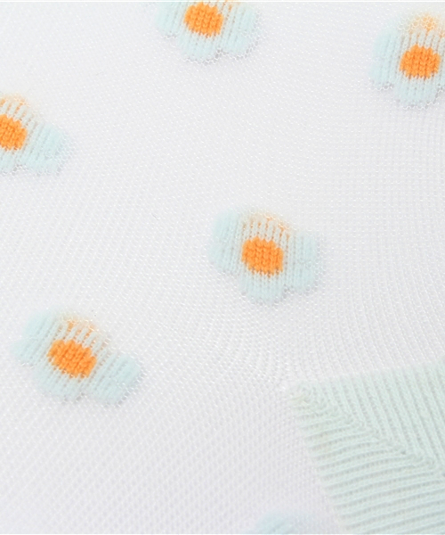 WEGO（ウィゴー）の「WEGO/フラワーシースルーソックス（ソックス/靴下・レディース・ホワイト/サックスブルー/ピンク・FREE）」の6枚目の写真