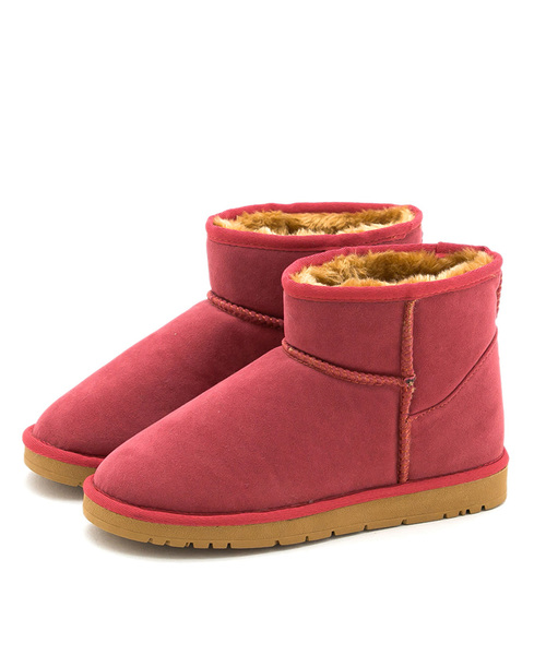 mooimooi（モーイモーイ）の「ショート ムートンブーツ（ブーツ・レディース・キャメル/スモークピンク/オレンジ/ネイビー/ピンク/ベージュ/ブラック/ダークブラウン/チャコールグレー・S/M/L/LL/3L/4L）」の7枚目の写真