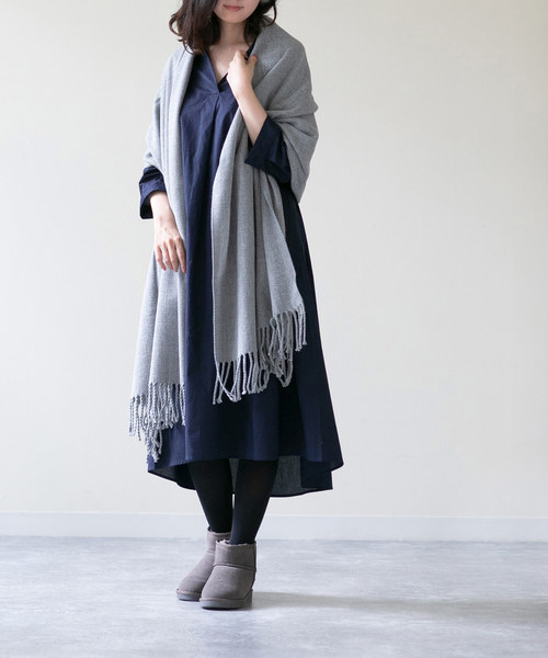 mooimooi（モーイモーイ）の「ショート ムートンブーツ（ブーツ・レディース・キャメル/スモークピンク/オレンジ/ネイビー/ピンク/ベージュ/ブラック/ダークブラウン/チャコールグレー・S/M/L/LL/3L/4L）」の19枚目の写真