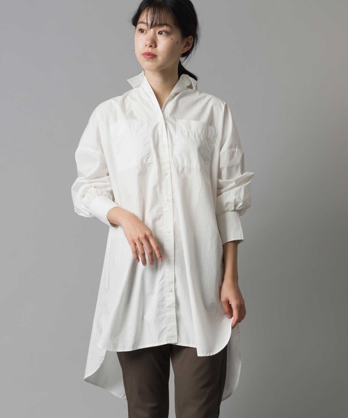 marle(マルレ)の「製品洗い コットンビッグシルエットシャツ(シャツ/ブラウス・レディース・ホワイト/ブラック/ベージュ/カーキ・FREE)」の10枚目の写真