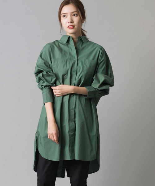 marle(マルレ)の「製品洗い コットンビッグシルエットシャツ(シャツ/ブラウス・レディース・ホワイト/ブラック/ベージュ/カーキ・FREE)」の7枚目の写真