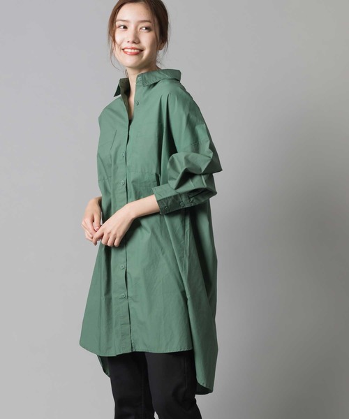 marle(マルレ)の「製品洗い コットンビッグシルエットシャツ(シャツ/ブラウス・レディース・ホワイト/ブラック/ベージュ/カーキ・FREE)」の9枚目の写真