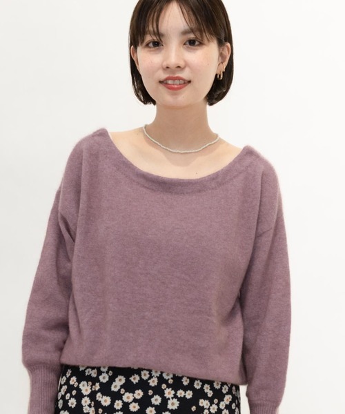 flower（フラワー）の「フラッフニットカーディガン（カーディガン/ボレロ・レディース・ブラック/ベージュ/ピンク・FREE）」の3枚目の写真