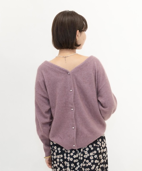 flower（フラワー）の「フラッフニットカーディガン（カーディガン/ボレロ・レディース・ブラック/ベージュ/ピンク・FREE）」の9枚目の写真