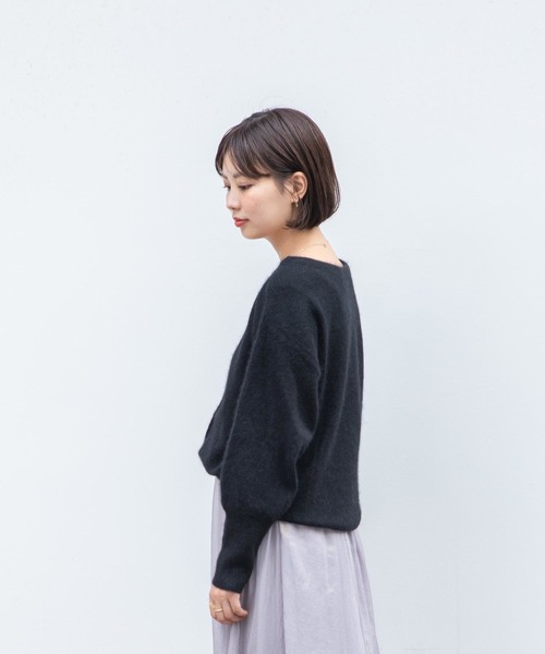 flower（フラワー）の「フラッフニットカーディガン（カーディガン/ボレロ・レディース・ブラック/ベージュ/ピンク・FREE）」の10枚目の写真