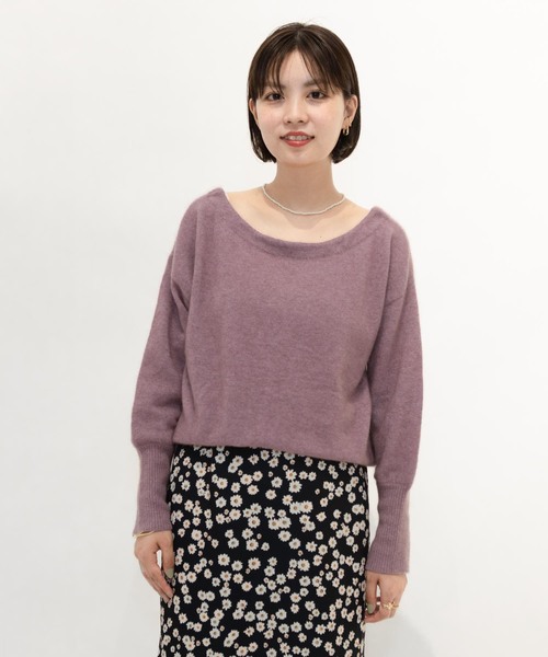 flower（フラワー）の「フラッフニットカーディガン（カーディガン/ボレロ・レディース・ブラック/ベージュ/ピンク・FREE）」の4枚目の写真