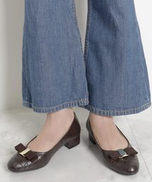 KOBE LETTUCE | ラウンドトゥリボンチャンキーヒールパンプス　バレエシューズ(バレエシューズ)