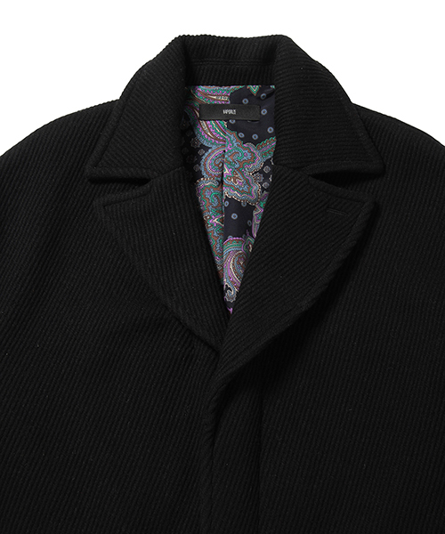 BEAMS(ビームス)の「VAPORIZE / コクーン コート(ステンカラーコート・メンズ・ブラック/チャコールグレー・MEDIUM/SMALL/LARGE)」の5枚目の写真