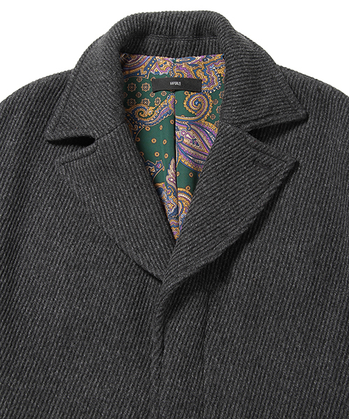 BEAMS(ビームス)の「VAPORIZE / コクーン コート(ステンカラーコート・メンズ・ブラック/チャコールグレー・MEDIUM/SMALL/LARGE)」の10枚目の写真