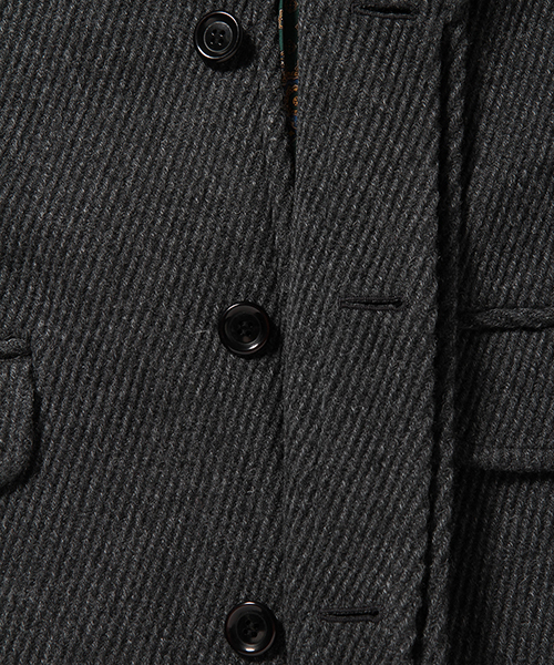 BEAMS(ビームス)の「VAPORIZE / コクーン コート(ステンカラーコート・メンズ・ブラック/チャコールグレー・MEDIUM/SMALL/LARGE)」の14枚目の写真