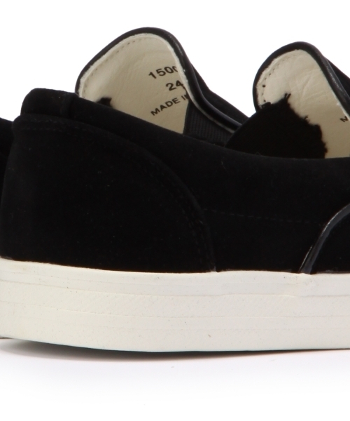 Boisson Chocolat（ボワソンショコラ）の「★ボワソンショコラ/B クラシックスリッポン（スニーカー・レディース・その他1/ブラック/ホワイト・24cm/22.5cm/24.5cm/23cm/23.5cm）」の5枚目の写真