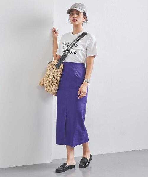 UNITED ARROWS(ユナイテッドアローズ)の「UWCB RAMIE/P ロング タイトスカート†(スカート・レディース・ブラック/ベージュ/パープル・38/36/34/40)」の17枚目の写真