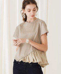 STUDIOUS | 【STUDIOUS】アシンメトリーコンビフレアトップス(Tシャツ/カットソー)