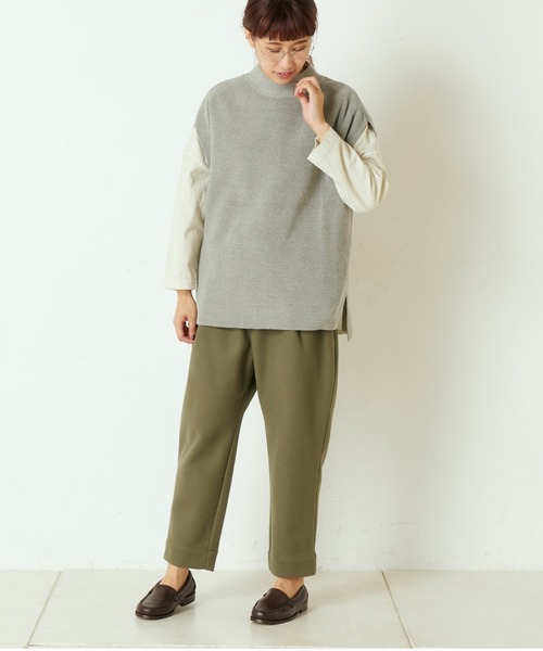 PUAL CE CIN(ピュアルセシン)の「タックテーパードパンツ(その他パンツ・レディース・チャコールグレー/ベージュ/ネイビー/カーキ・FREE)」の18枚目の写真