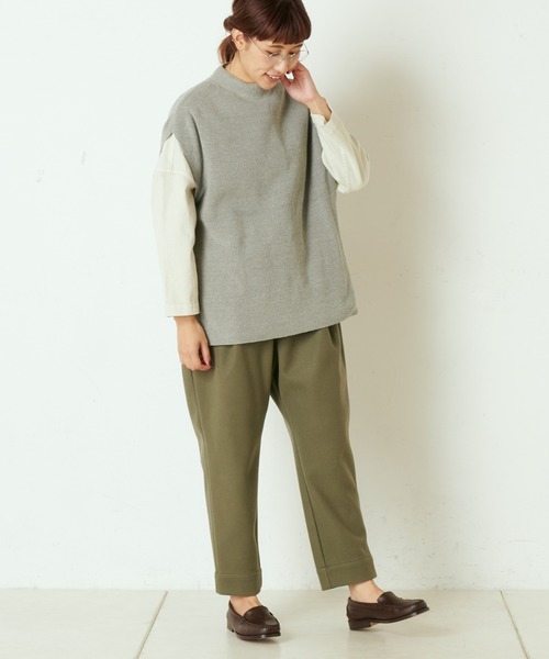 PUAL CE CIN(ピュアルセシン)の「タックテーパードパンツ(その他パンツ・レディース・チャコールグレー/ベージュ/ネイビー/カーキ・FREE)」の22枚目の写真