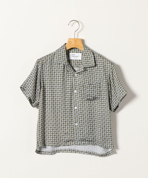 SHIPS any(シップス エニィ)の「SHIPS any: PARIS プリント オープンカラー 半袖シャツ<KIDS>(シャツ/ブラウス・キッズ・ネイビー/グレー/ブルー・S/L/M)」の2枚目の写真