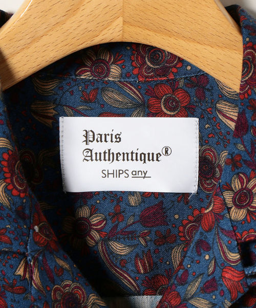 SHIPS any(シップス エニィ)の「SHIPS any: PARIS プリント オープンカラー 半袖シャツ<KIDS>(シャツ/ブラウス・キッズ・ネイビー/グレー/ブルー・S/L/M)」の5枚目の写真