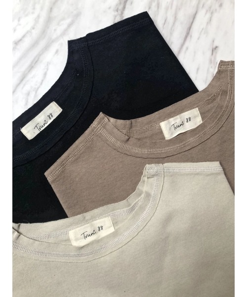 TRUNC（トランクエイティーエイト）の「Outseam Cutting Tops（Tシャツ/カットソー・レディース・ブラック・FREE）」の3枚目の写真