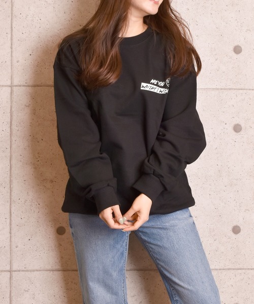 VIBGYOR Women(ヴィブジョー ウィメン)の「VIBGYOR Select/ビッグシルエットバックプリントスウェット(RE)(スウェット・レディース・ホワイト/ブラック・FREE)」の2枚目の写真