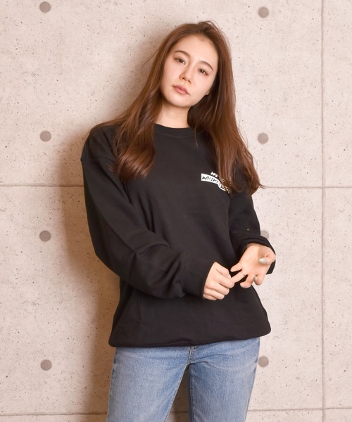 VIBGYOR Women(ヴィブジョー ウィメン)の「VIBGYOR Select/ビッグシルエットバックプリントスウェット(RE)(スウェット・レディース・ホワイト/ブラック・FREE)」の9枚目の写真