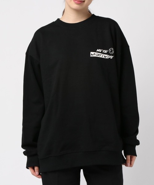VIBGYOR Women(ヴィブジョー ウィメン)の「VIBGYOR Select/ビッグシルエットバックプリントスウェット(RE)(スウェット・レディース・ホワイト/ブラック・FREE)」の15枚目の写真