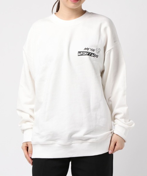 VIBGYOR Women(ヴィブジョー ウィメン)の「VIBGYOR Select/ビッグシルエットバックプリントスウェット(RE)(スウェット・レディース・ホワイト/ブラック・FREE)」の14枚目の写真
