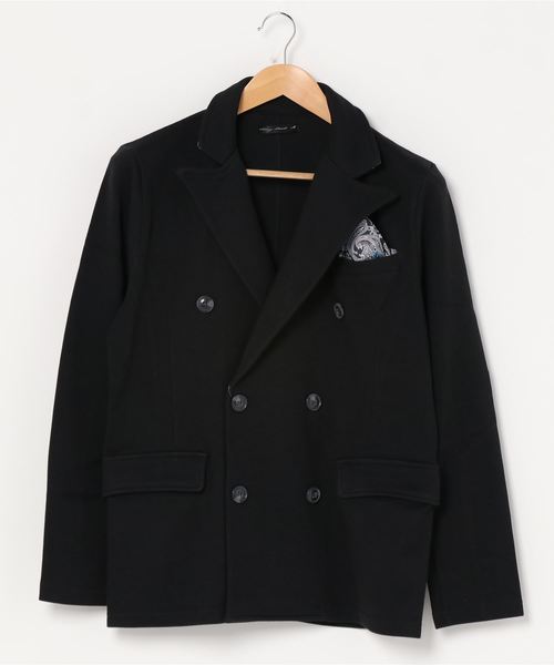 INNOCENT(イノセント)の「カルゼ ダブルテーラードJK(テーラードジャケット・メンズ・ブラック/杢グレー/ネイビー・MEDIUM/LARGE)」の2枚目の写真