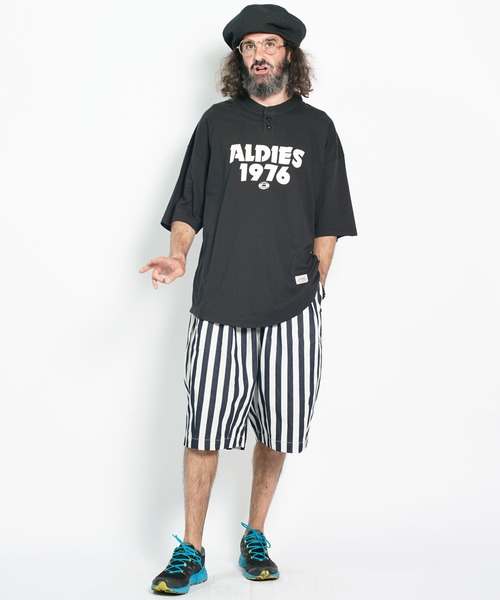 ALDIES（アールディーズ）の「Denim Abura Shorts / デニムアブラショーツ（デニムパンツ・メンズ・ストライプ/ネイビー・LARGE/X-LARGE/SMALL/MEDIUM）」の2枚目の写真