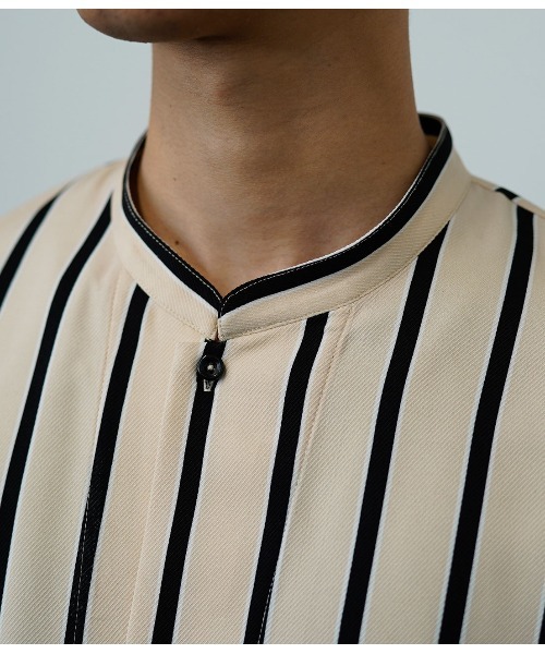 JUNRED（ジュンレッド）の「コックカラードルマンストライプシャツ（シャツ/ブラウス・メンズ・ホワイト/ブラック・M/L）」の7枚目の写真